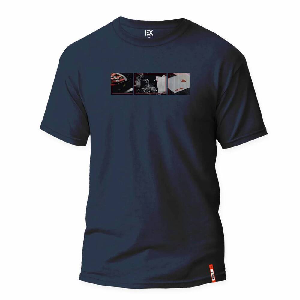 NEW EIGHT X men's spin of the wheel 8x street t-shirt in navy